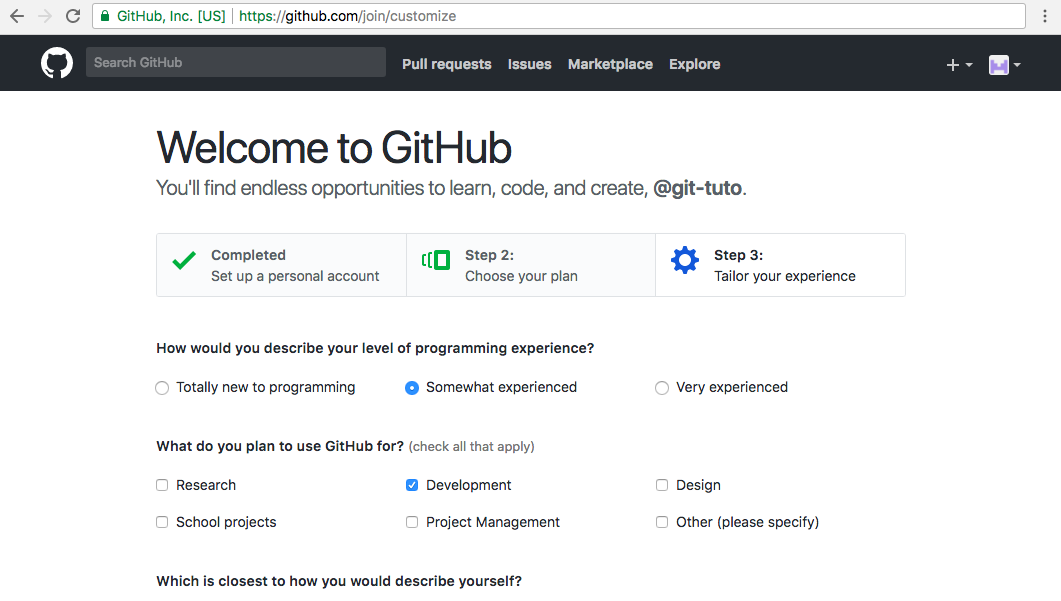 GitHub Customize Page